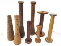 Antique Wooden Spools Collection. Ranging