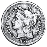 1872 Three Cent Nickel LIGHTLY CIRCULATED