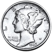 1937-S Mercury Silver Dime UNCIRCULATED