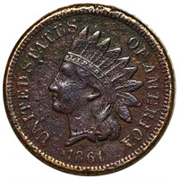 1861 Indian Head Penny NICELY CIRCULATED