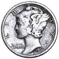 1931-S Mercury Silver Dime NICELY CIRCULATED