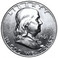 1961 Franklin Half Dollar GEM PROOF
