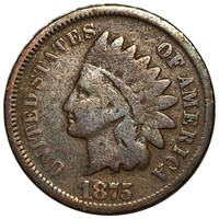 1875 Indian Head Penny NICELY CIRCULATED