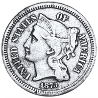 1873 Three Cent Nickel LIGHTLY CIRCULATED