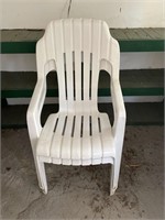 (2) White Lawn Chairs