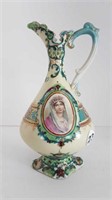 HAND DECORATED ANTIQUE PITCHER