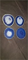 Blue Agate Coasters (4)