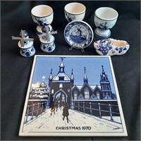 8 Pieces Delft Blue Ceramics