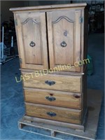 Solid Wood 3 drawer 2 door Cabinet