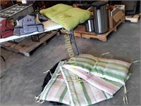 4 Life Vests & 6 Patio Chair Cushions