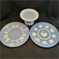 Wedgwood Plates and Pedestal Dish