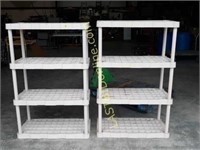 2 Poly 4 tier shelf Units