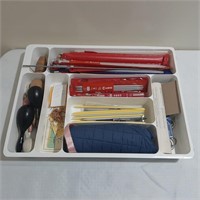 Huge Tray of Needlepoint Supplies