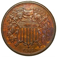 1866 Two Cent Piece UNCIRCULATED