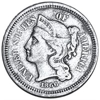 1866 Three Cent Nickel LIGHTLY CIRCULATED