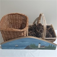 Wicker and Wood Decor Items