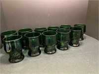 Forest / emerald green tumblers