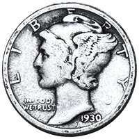 1930-S Mercury Silver Dime NICELY CIRCULATED