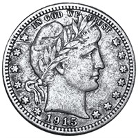 1915 Barber Silver Quarter LIGHTLY CIRCULATED