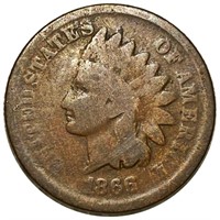 1866 Indian Head Penny NICELY CIRCULATED