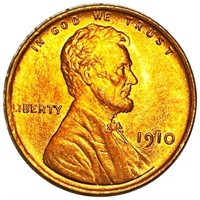 1910 Lincoln Wheat Penny UNC RED