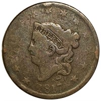 1817 Coronet Head Large Cent NICELY CIRCLULATED