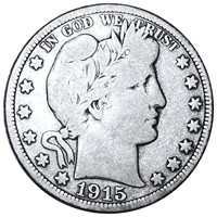 1915-D Barber Half Dollar NICELY CIRCULATED