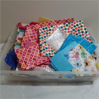 Tote of Christmas Paper, Bags and Ribbons