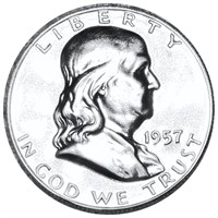 1957 Franklin Half Dollar GEM PROOF