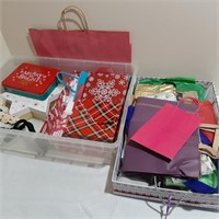 Box & Tote of Holiday Paper, Gift Boxes and Elf