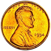 1934 Lincoln Wheat Penny UNC RED