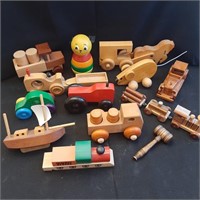 Amazing Vtg Child's Wooden Toy Lot