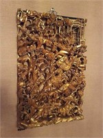 Gold Gilt Ornate Wood Carving 25" x 15 5/8"