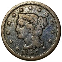 1846 Braided Hair Large Cent NICELY CIRCULATED