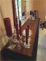 Candles & Candle Holders on Buffet