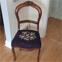 Antique Wood Harp Back Chair FOR REPAIR