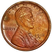1918-S Lincoln Wheat Penny CLOSELY UNCIRCULATED