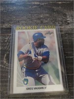 1990 Greg Vaughan Leaf Baseball Rookie Card #111