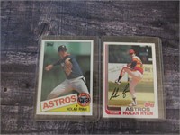 1982 & 1985 Nolan Ryan Baseball Cards #90 & #760