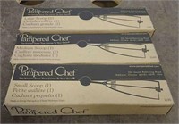 (3) Pampered Chef Scoops in Boxes