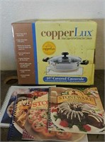 (4) Pampered Chef Books & Copper Lux 10" Covered