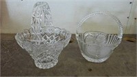 (2) Crystal Brides Baskets