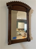 Antique wall mirror - great size and ric rack