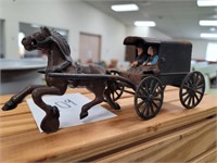 Vintage cast iron Amish buggy