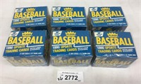 6 pcs. Sealed 1990 Fleer Baseball Card Boxes