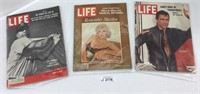 3 pcs. Life Magazine Marilyn, Babe Ruth & Bond