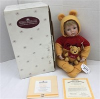 Winnie the Pooh Porcelain Collectible Doll w/ Box