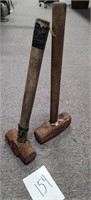 Two sledgehammers, approx 20-in handles