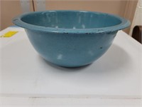 Blue enamel bowl