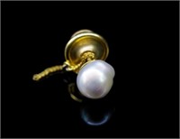 Baroque pearl tie tack
